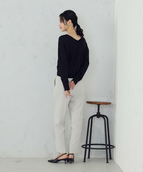 COMME CA ISM / コムサイズム ニット・セーター | 【UVカット・ウォッシャブル】ベーシック 2WAYネックニット | 詳細9