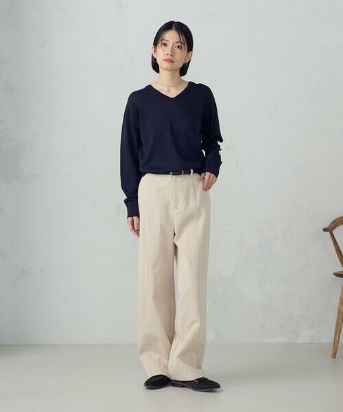 COMME CA ISM / コムサイズム ニット・セーター | 【UVカット・ウォッシャブル】ベーシック 2WAYネックニット | 詳細13