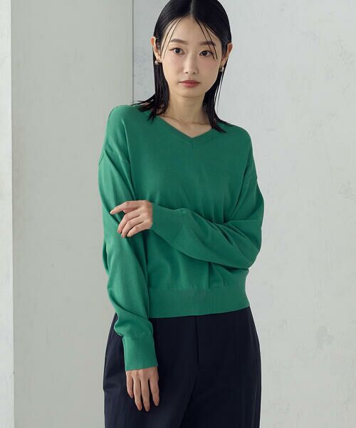 COMME CA ISM / コムサイズム ニット・セーター | 【UVカット・ウォッシャブル】ベーシック 2WAYネックニット | 詳細22