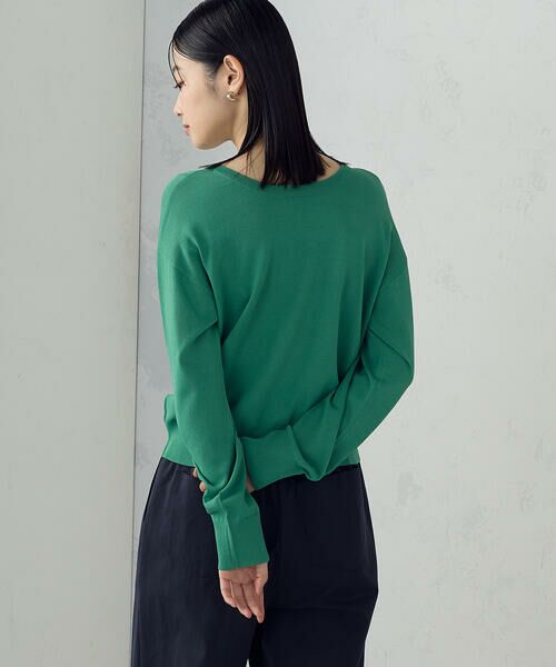 COMME CA ISM / コムサイズム ニット・セーター | 【UVカット・ウォッシャブル】ベーシック 2WAYネックニット | 詳細23