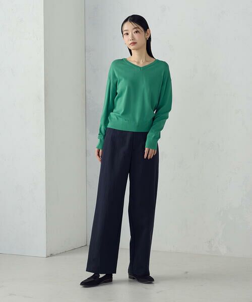 COMME CA ISM / コムサイズム ニット・セーター | 【UVカット・ウォッシャブル】ベーシック 2WAYネックニット | 詳細18