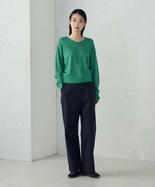 COMME CA ISM / コムサイズム ニット・セーター | 【UVカット・ウォッシャブル】ベーシック 2WAYネックニット | 詳細19