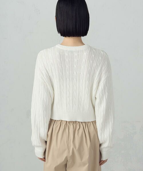 COMME CA ISM / コムサイズム カーディガン・ボレロ | ケーブルクルーネックカーディガン | 詳細5