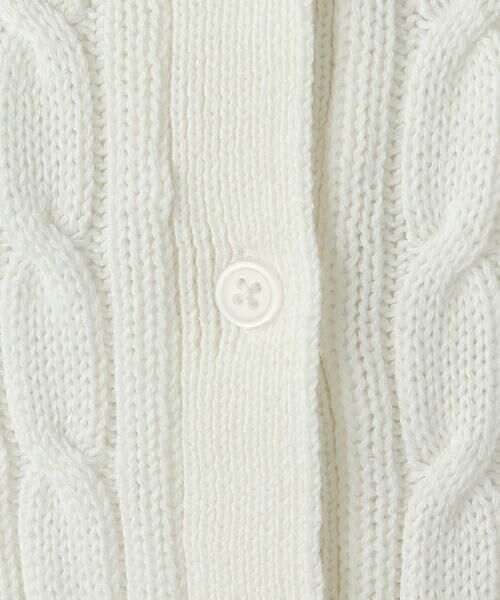 COMME CA ISM / コムサイズム カーディガン・ボレロ | ケーブルクルーネックカーディガン | 詳細10