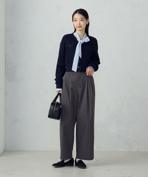 COMME CA ISM / コムサイズム カーディガン・ボレロ | ケーブルクルーネックカーディガン | 詳細13