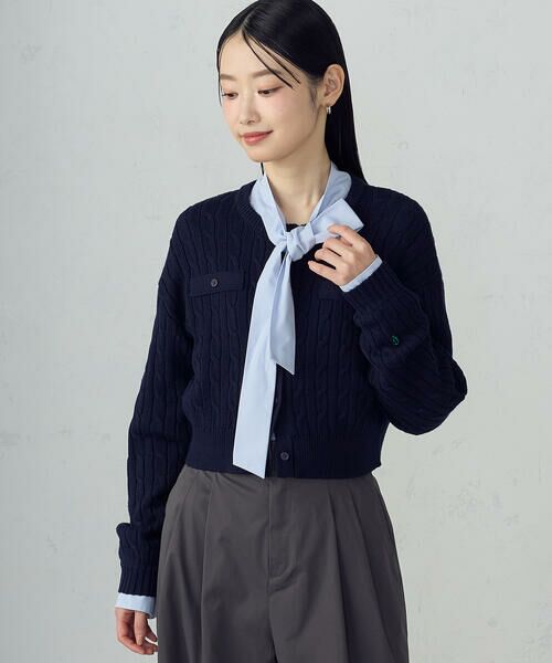 COMME CA ISM / コムサイズム カーディガン・ボレロ | ケーブルクルーネックカーディガン | 詳細14