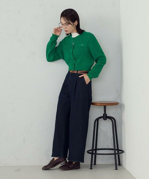 COMME CA ISM / コムサイズム カーディガン・ボレロ | ケーブルクルーネックカーディガン | 詳細17