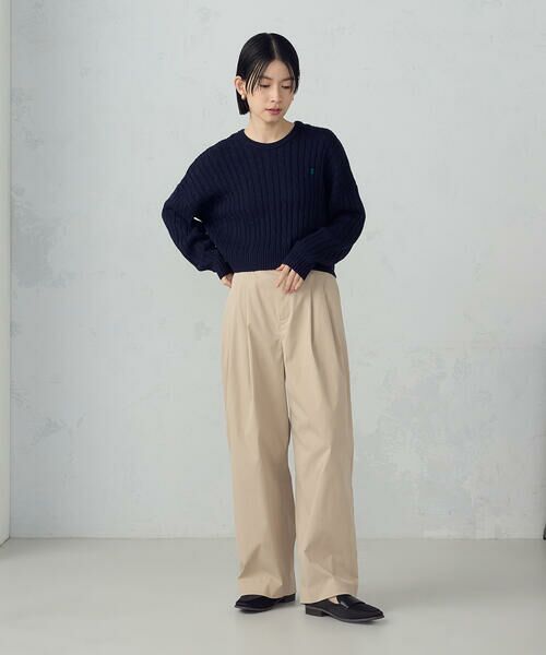 COMME CA ISM / コムサイズム ニット・セーター | ワンポイント刺繍ケーブルニット | 詳細6