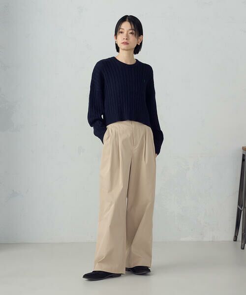 COMME CA ISM / コムサイズム ニット・セーター | ワンポイント刺繍ケーブルニット | 詳細7