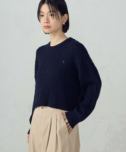 COMME CA ISM / コムサイズム ニット・セーター | ワンポイント刺繍ケーブルニット | 詳細8