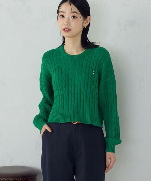 COMME CA ISM / コムサイズム ニット・セーター | ワンポイント刺繍ケーブルニット | 詳細12