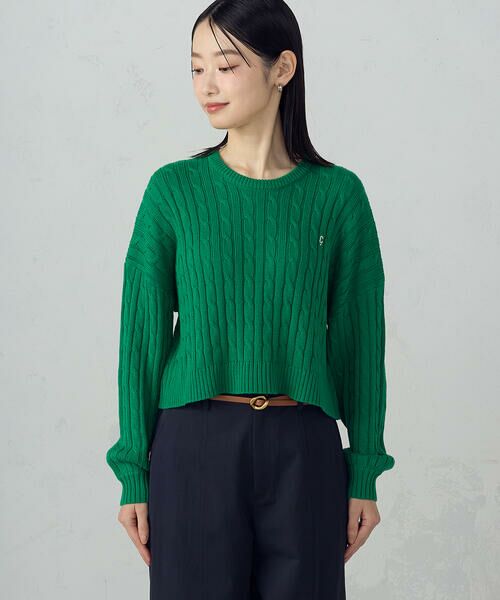 COMME CA ISM / コムサイズム ニット・セーター | ワンポイント刺繍ケーブルニット | 詳細13