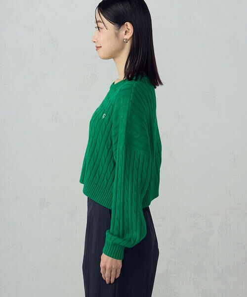 COMME CA ISM / コムサイズム ニット・セーター | ワンポイント刺繍ケーブルニット | 詳細14