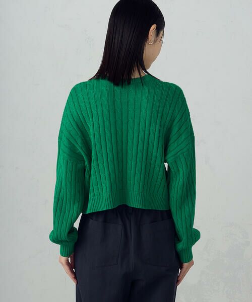 COMME CA ISM / コムサイズム ニット・セーター | ワンポイント刺繍ケーブルニット | 詳細15