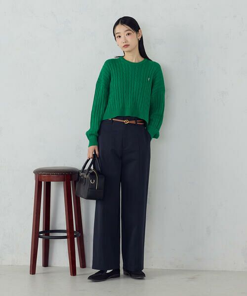 COMME CA ISM / コムサイズム ニット・セーター | ワンポイント刺繍ケーブルニット | 詳細11