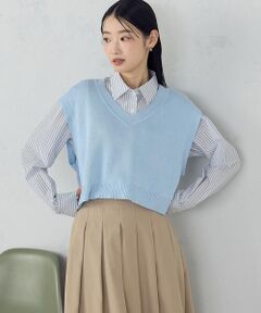 COMME CA ISM / コムサイズム ベスト | Vネックニットベスト