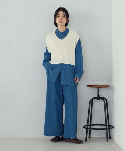 COMME CA ISM / コムサイズム ベスト | Vネックニットベスト | 詳細1