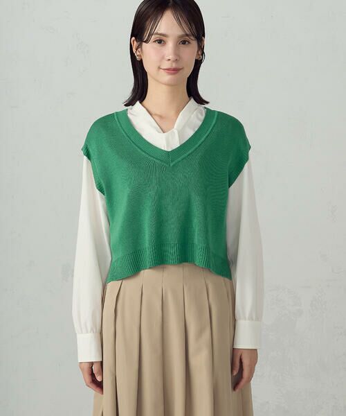 COMME CA ISM / コムサイズム ベスト | Vネックニットベスト | 詳細11