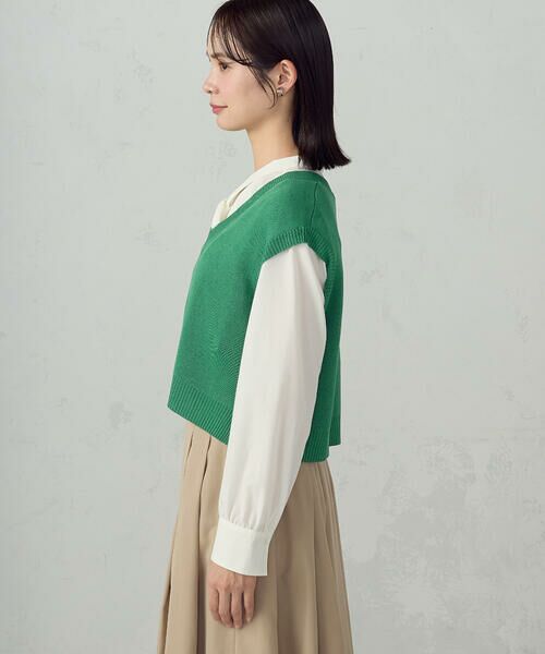 COMME CA ISM / コムサイズム ベスト | Vネックニットベスト | 詳細12