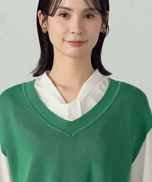 COMME CA ISM / コムサイズム ベスト | Vネックニットベスト | 詳細14