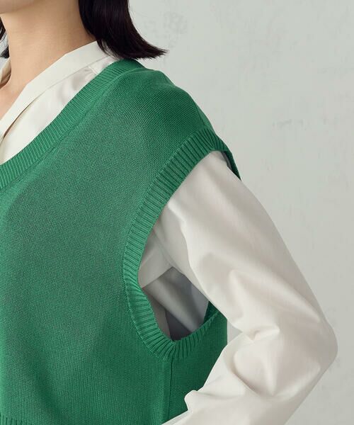 COMME CA ISM / コムサイズム ベスト | Vネックニットベスト | 詳細15
