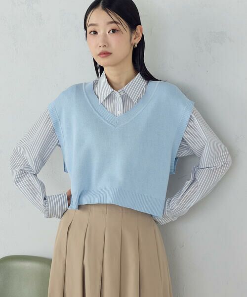 COMME CA ISM / コムサイズム ベスト | Vネックニットベスト | 詳細21
