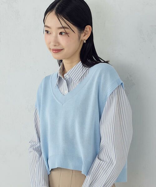 COMME CA ISM / コムサイズム ベスト | Vネックニットベスト | 詳細23