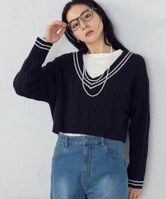 COMME CA ISM / コムサイズム ニット・セーター | チルデン 深Ｖネックニット