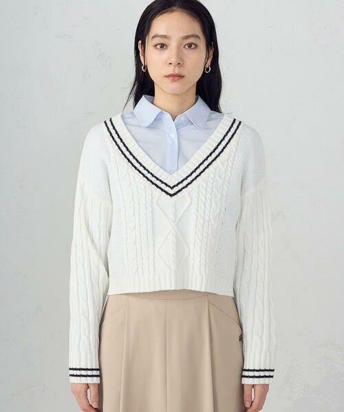 COMME CA ISM / コムサイズム ニット・セーター | チルデン 深Ｖネックニット | 詳細5
