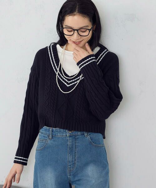 COMME CA ISM / コムサイズム ニット・セーター | チルデン 深Ｖネックニット | 詳細15