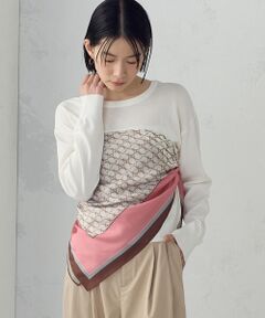 COMME CA ISM / コムサイズム マフラー・ショール・スヌード・ストール | ブロックカラーモノグラムスカーフ