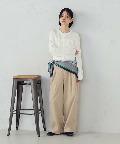 COMME CA ISM / コムサイズム マフラー・ショール・スヌード・ストール | ブロックカラーモノグラムスカーフ | 詳細1