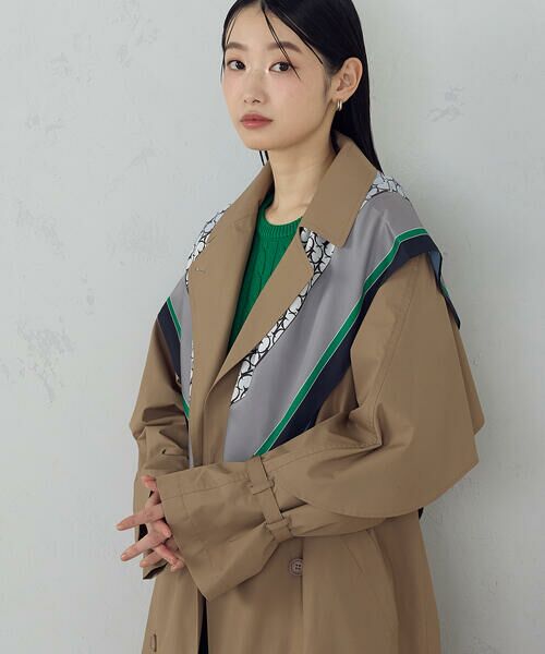 COMME CA ISM / コムサイズム マフラー・ショール・スヌード・ストール | ブロックカラーモノグラムスカーフ | 詳細8