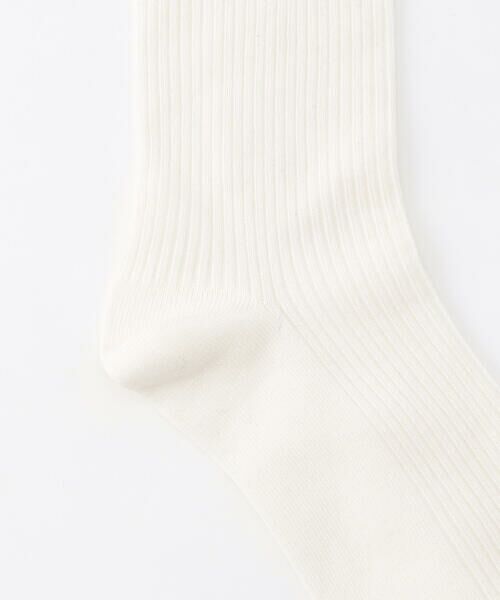 COMME CA ISM / コムサイズム ソックス | ロゴ刺繍 ミドル丈リブソックス | 詳細4