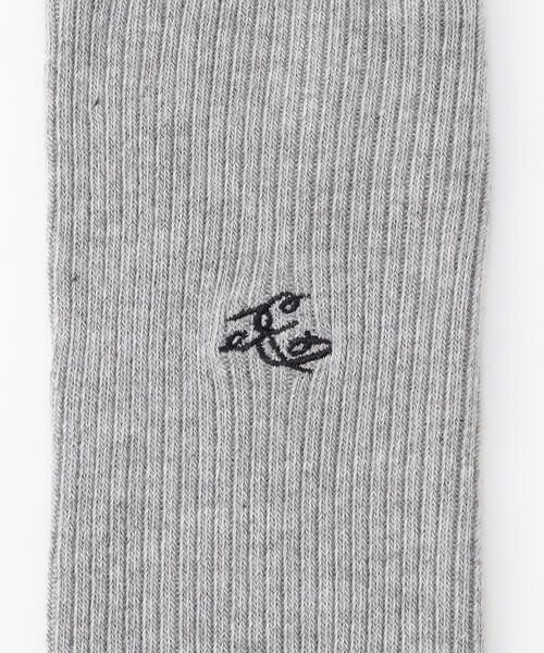 COMME CA ISM / コムサイズム ソックス | ロゴ刺繍 ミドル丈リブソックス | 詳細7