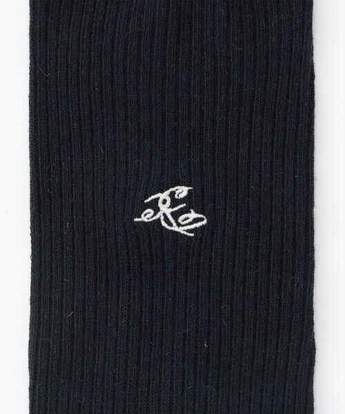 COMME CA ISM / コムサイズム ソックス | ロゴ刺繍 ミドル丈リブソックス | 詳細8