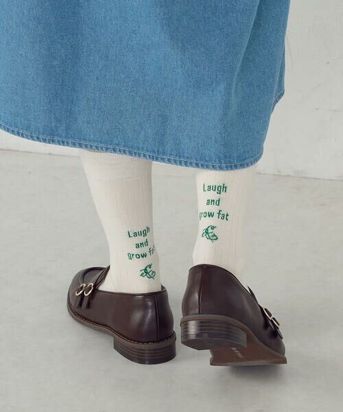 COMME CA ISM / コムサイズム ソックス | メッセージクルーソックス（ホワイト）