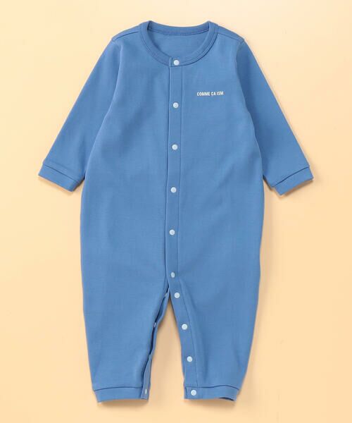 COMME CA ISM / コムサイズム ロンパース | “にっぽんの色”おしりパッチ長袖ツーウェイオール（青藤色(サックス)）