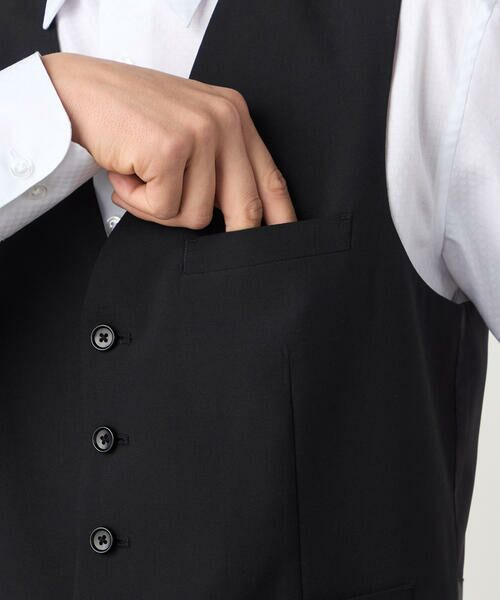 COMME CA ISM / コムサイズム セットアップ | 【セットアップ対応】ポリエステル ウール トロピカル ベスト | 詳細8