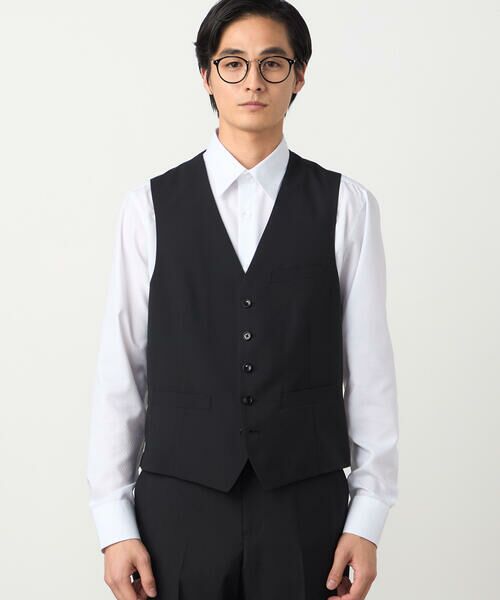 COMME CA ISM / コムサイズム セットアップ | 【セットアップ対応】ポリエステル ウール トロピカル ベスト | 詳細3