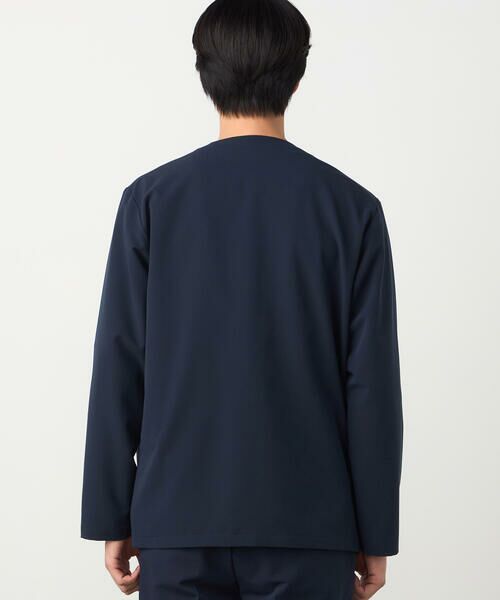 COMME CA ISM / コムサイズム ノーカラージャケット | 【セットアップ対応】ポリエステル レーヨン ストレッチツイル ノーカラージャケット | 詳細9