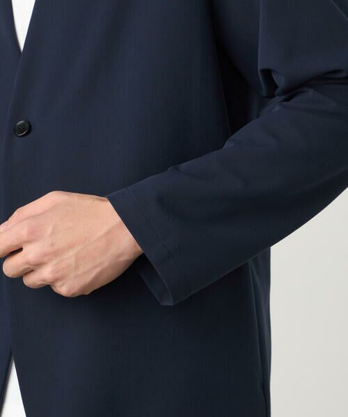 COMME CA ISM / コムサイズム ノーカラージャケット | 【セットアップ対応】ポリエステル レーヨン ストレッチツイル ノーカラージャケット | 詳細11