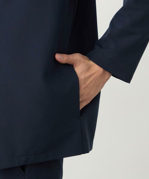 COMME CA ISM / コムサイズム ノーカラージャケット | 【セットアップ対応】ポリエステル レーヨン ストレッチツイル ノーカラージャケット | 詳細12