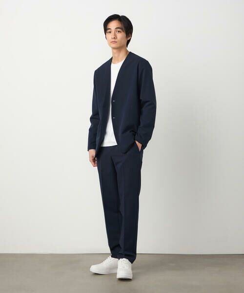 COMME CA ISM / コムサイズム ノーカラージャケット | 【セットアップ対応】ポリエステル レーヨン ストレッチツイル ノーカラージャケット | 詳細4