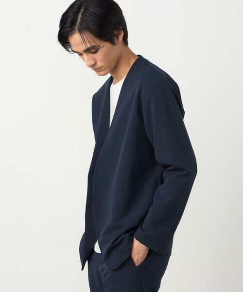 COMME CA ISM / コムサイズム ノーカラージャケット | 【セットアップ対応】ポリエステル レーヨン ストレッチツイル ノーカラージャケット | 詳細6