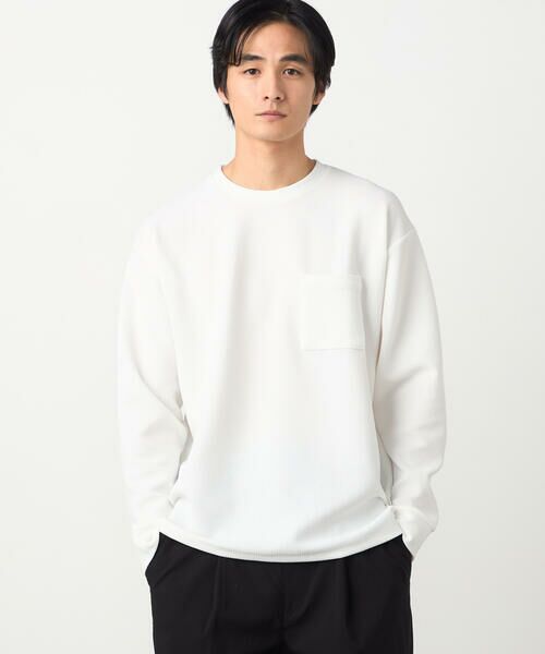 COMME CA ISM / コムサイズム Tシャツ | 膨れジャカード 長袖Tシャツ | 詳細8