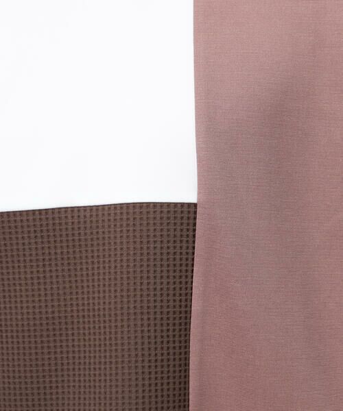 COMME CA ISM / コムサイズム Tシャツ | ストレッチポンチ×ワッフル ブロッキング 長袖Ｔシャツ | 詳細6