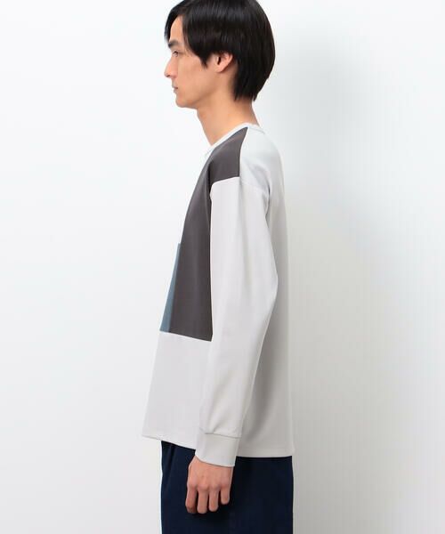 COMME CA ISM / コムサイズム Tシャツ | ストレッチポンチ×ワッフル ブロッキング 長袖Ｔシャツ | 詳細11