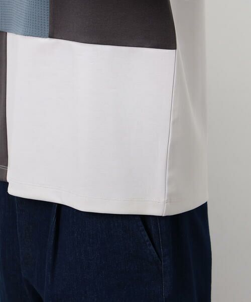 COMME CA ISM / コムサイズム Tシャツ | ストレッチポンチ×ワッフル ブロッキング 長袖Ｔシャツ | 詳細15