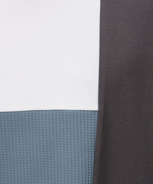 COMME CA ISM / コムサイズム Tシャツ | ストレッチポンチ×ワッフル ブロッキング 長袖Ｔシャツ | 詳細16